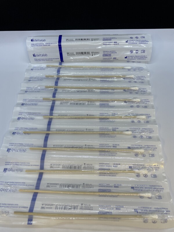 Swab in Peel Pouch, Wooden shaft & Cotton tip, Sterile