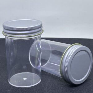 100ml Metal Cap Container, Polystyrene, No Label