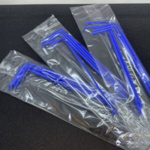 L Shaped Spreader, Blue, Sterile, 5 per sleeve
