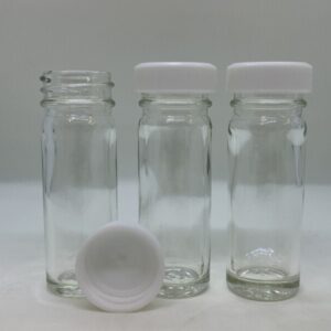 Bottle, Glass Universal, White cap, 30ml